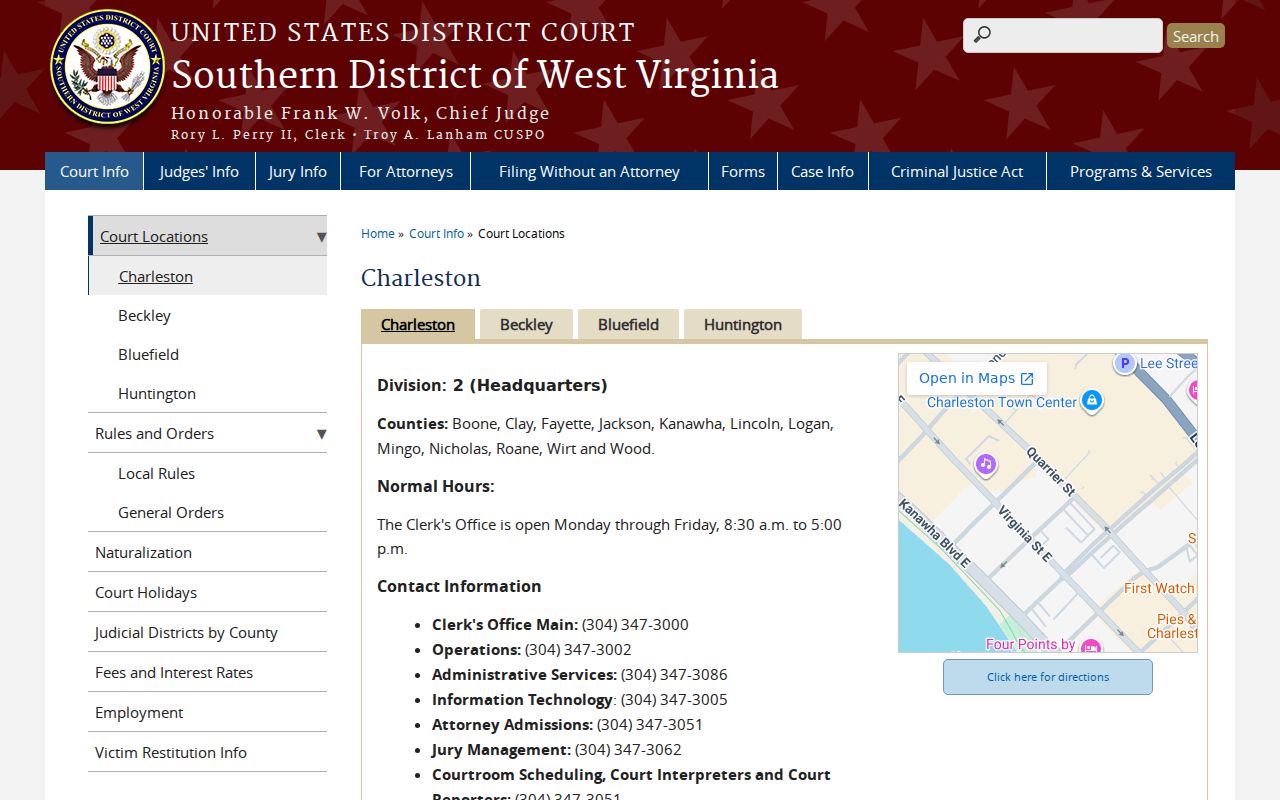 Federal courthouse serving Logan County criminal cases