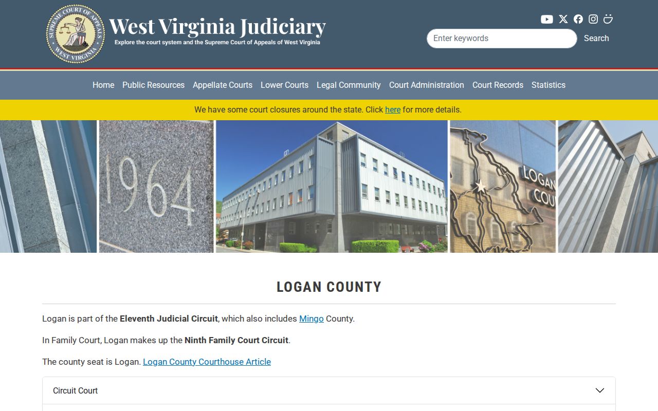 Logan County court case directory for criminal court records