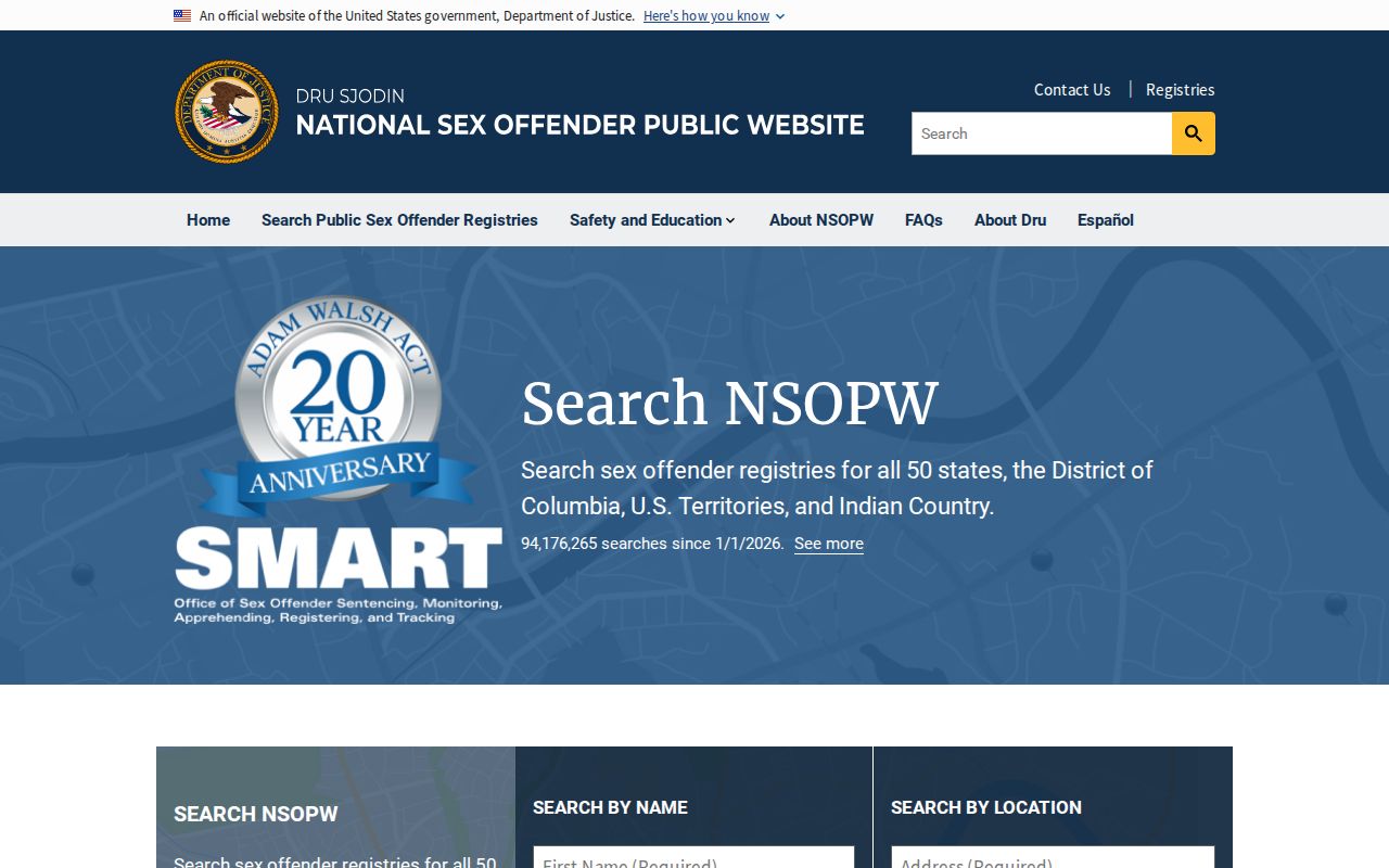 National search option for a Logan County sex offender lookup